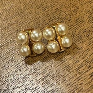 Vintage Napier faux pearl earrings